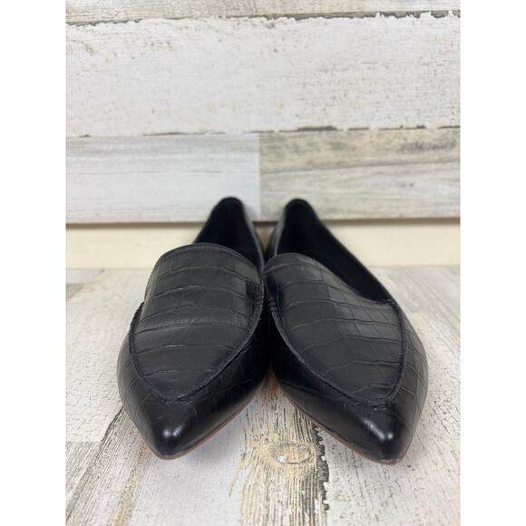 Blondo Women’s 10 Black Silvia Crocodile Textured Leather Slip On Loafers NEW - Picture 3 of 9